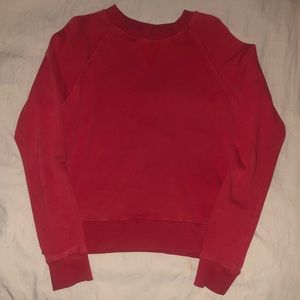 Red crew neck sweater